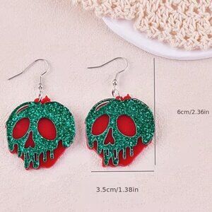 Disney Poison Red Apple Earrings Z143